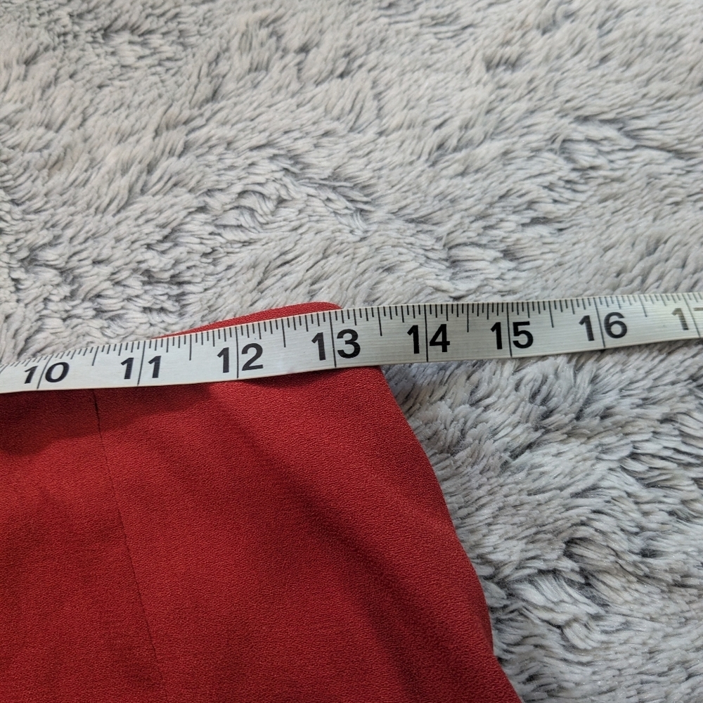 NEW Reformation Red Mini Skirt Margot with Slit Size 6 - Picture 4 of 8
